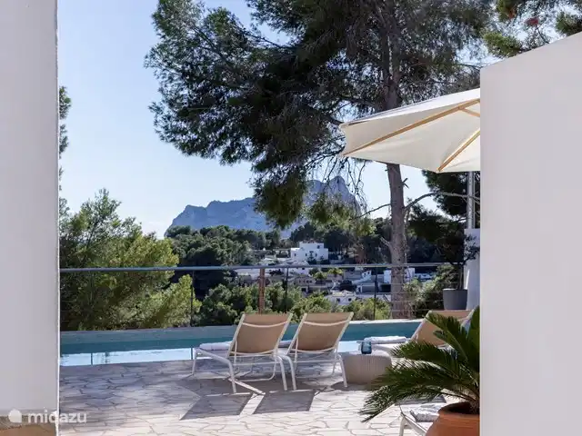 Location de Vacances Espagne, Costa Blanca, Benissa, villa - Villa La Bohême Vue depuis la douche extérieure