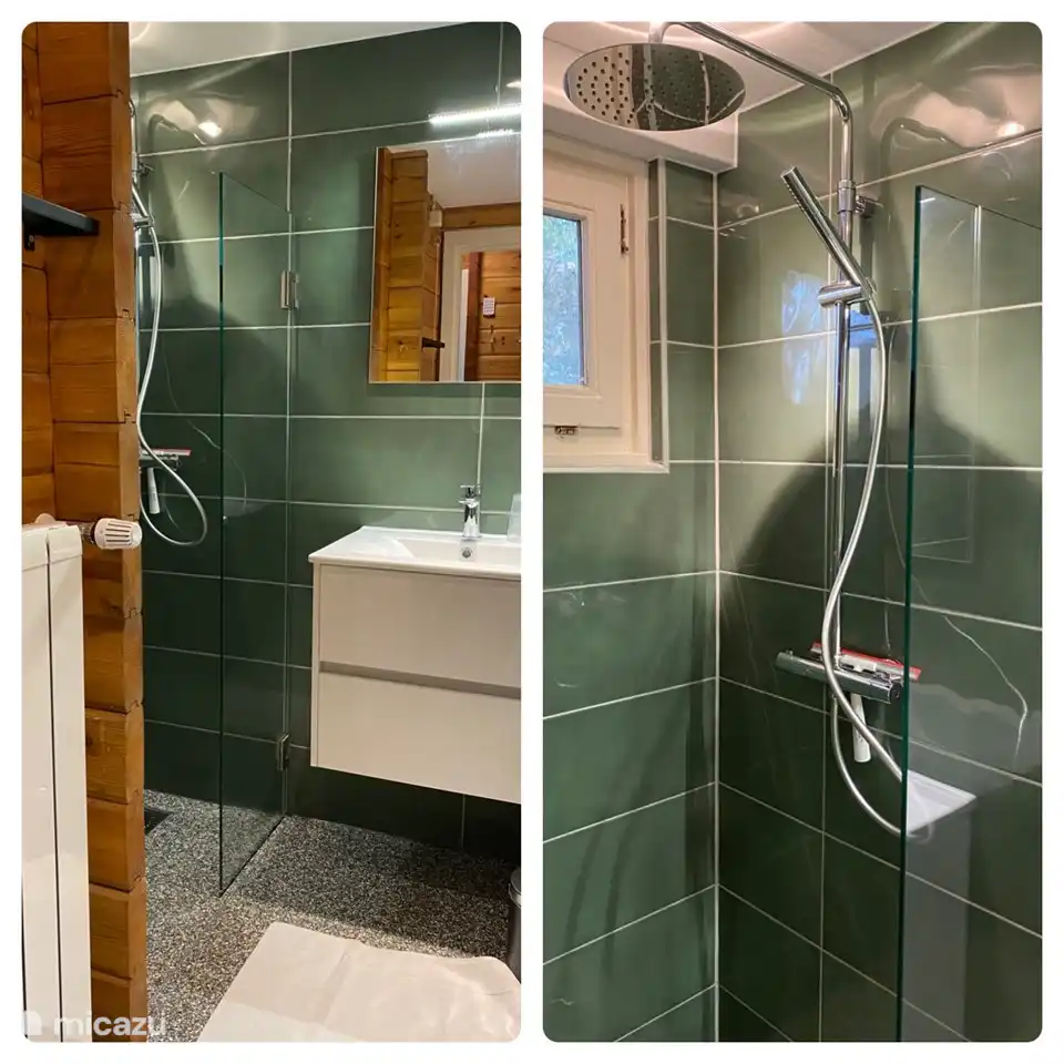 salle de douche avec douche pluie