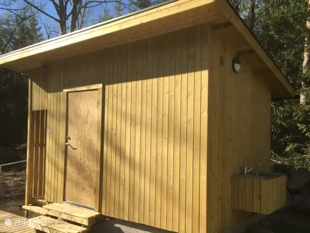 Ljusadal | Suède, Småland, Tingsryd - maison de vacances Vestiaire avec toilettes, inclus dans la location du sauna et de la baignoire