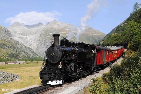 Dampfbahn (steam train) over the furka mountain pass