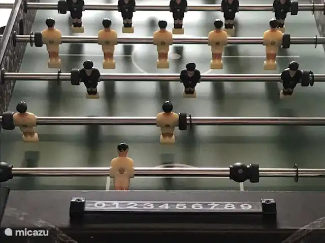 chalet huren in Zwitserland, Wallis, Fiesch – Chalet Valais Voetbaltafel in ruimte beneden in huis