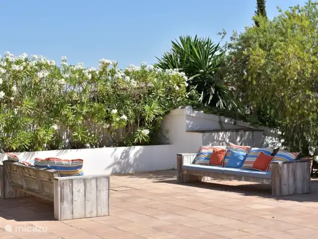 Villa Muntalmar en España, Costa Blanca, Jávea - villa Zona de estar muy agradable en la terraza delantera.