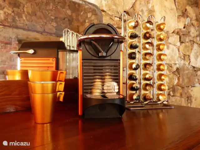 Quinta d'Alegria | Portugal, Coimbra, Tábua - ferme dans votre suite, vous pourrez déguster du café et du thé à volonté, et utiliser la machine Nespresso et le minibar. Pour vous offrir un accueil chaleureux, nous avons un panier de bienvenue rempli de bonnes gourmandises qui vous attend à votre arrivée.
