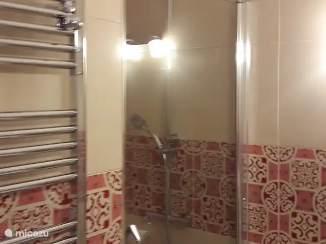 Chambre spacieuse 2 pers dans beau B&B | Espagne, Andalousie, Cómpeta - chambres d'hôtes salle de bain avec douche pluie