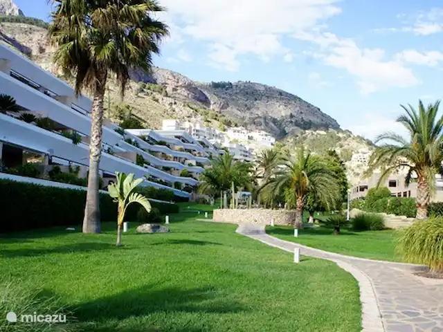appartement huren in Spanje, Costa Blanca, Altea la Vieja – Prachtig app. nabij zee en Golf  Gemeenschappelijk tuin.