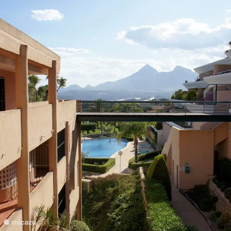 Il y a deux piscines dans le jardin commun.