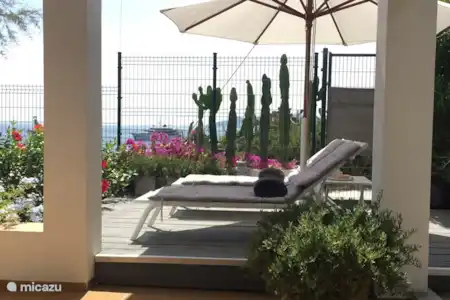 Vakantiehuis Spanje, Ibiza, Ibiza Stad geschakelde woning Can Vista Mar Zonnedek