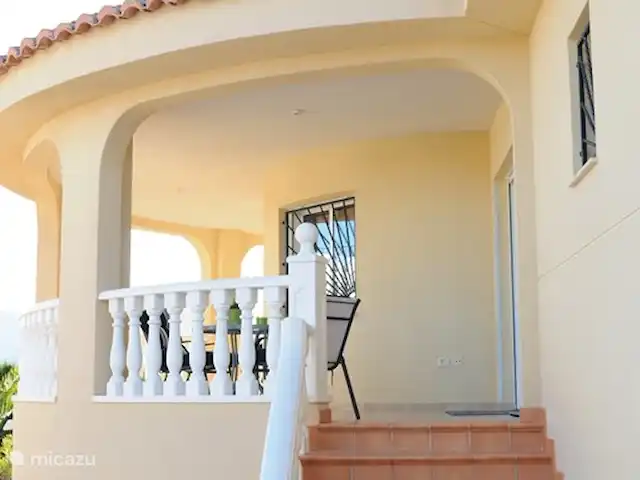 Villa Costablanca/près d'Alicante | Espagne, Costa Blanca, San Fulgencio La Marina - villa Porche du coin salon donnant sur la piscine