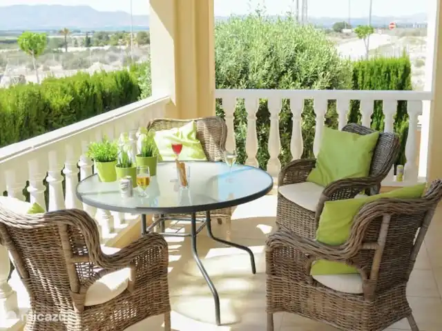 Villa Costablanca/près d'Alicante | Espagne, Costa Blanca, San Fulgencio La Marina - villa Véranda coin salon (Contre le salon à l'étage)