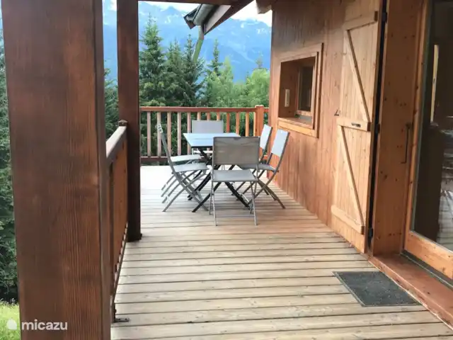 Location de Vacances France, Isère, Oz-en-Oisans, chalet - Chal'Oz 4**** Terrasse en été