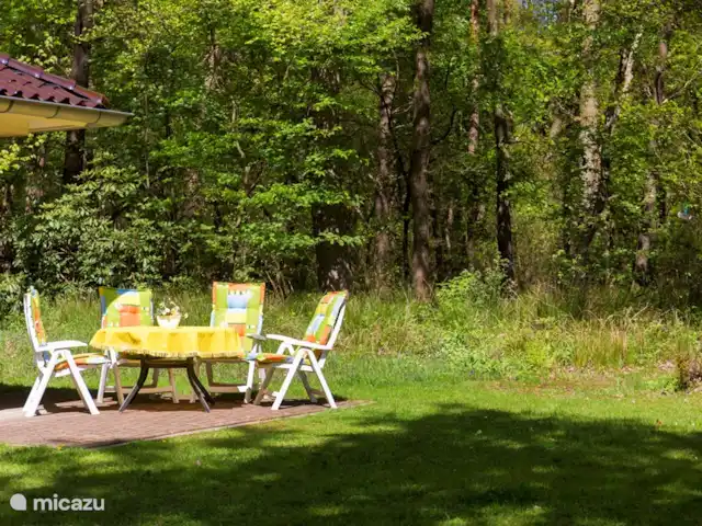 La vue sur la forêt | Pays-Bas, Overijssel, Ootmarsum - bungalow terrasse