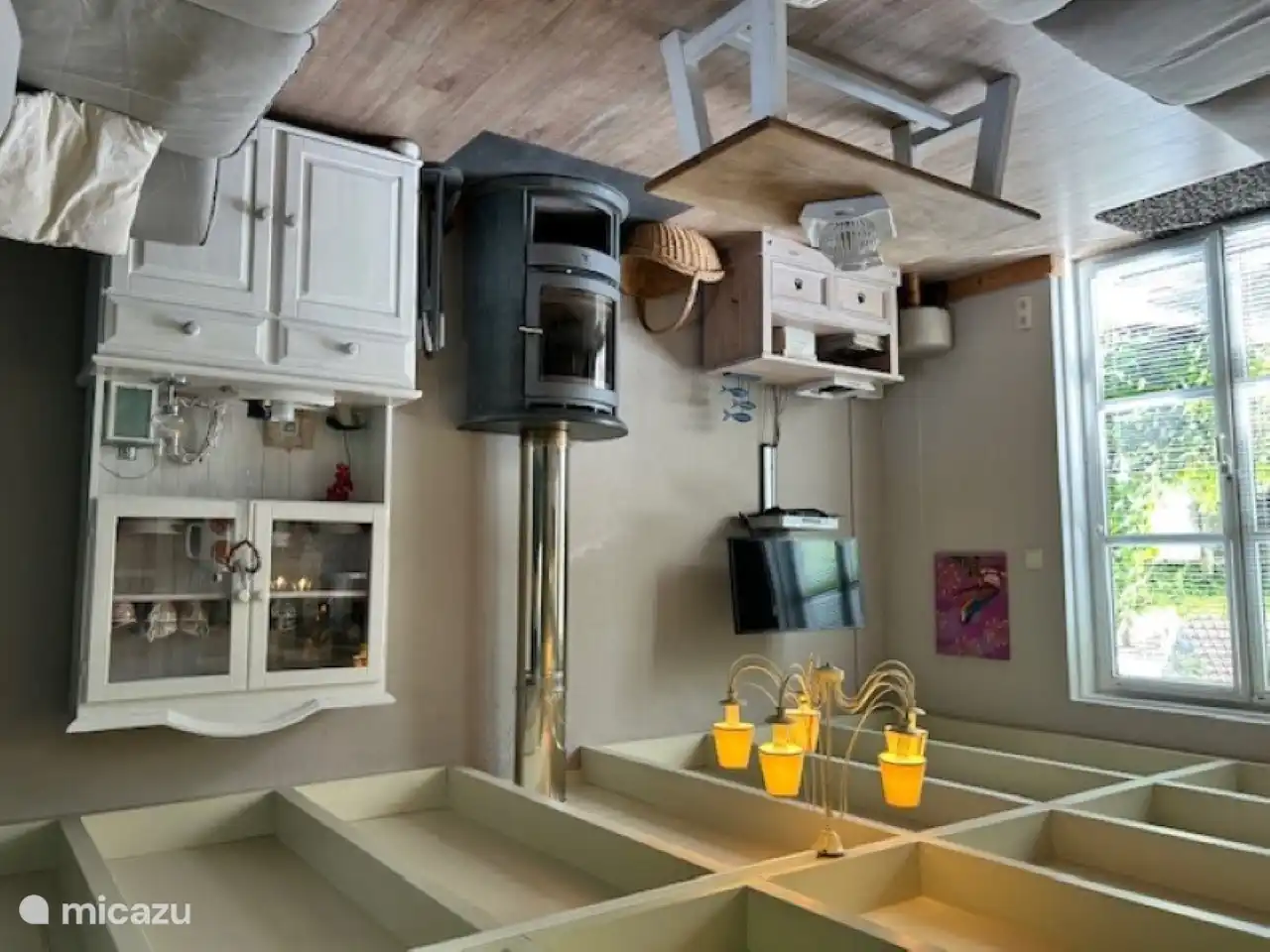 Estufa de leña + smart TV + internet/wifi