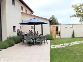 Terrace at the front of the house