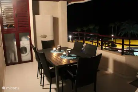 Vakantiehuis Spanje, Costa Blanca, Calpe appartement Strand appartement Topacio IV balkon nacht