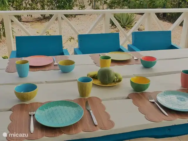 Figlie Amano *Complexe Sécurisé* | Curaçao, Banda Abou (ouest), Fontein - villa Délicieux petit déjeuner sur le porche