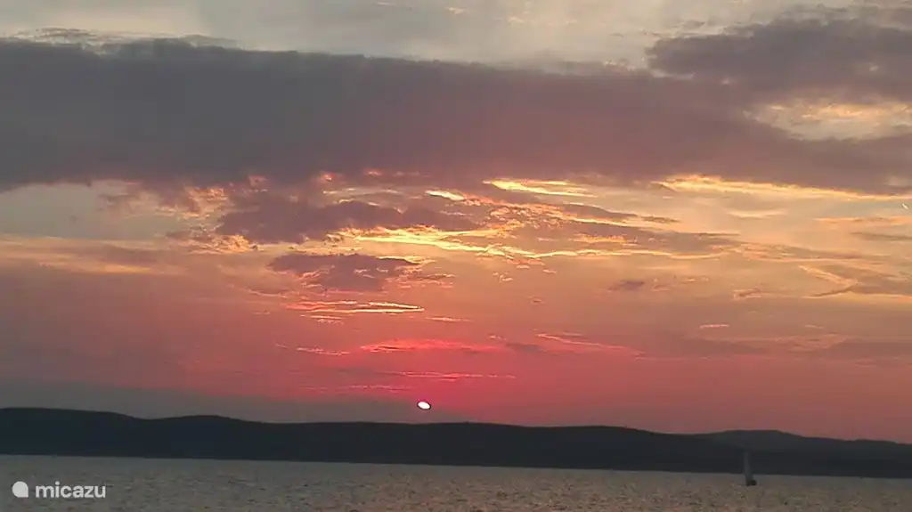 Puesta de sol sobre el Balatón.