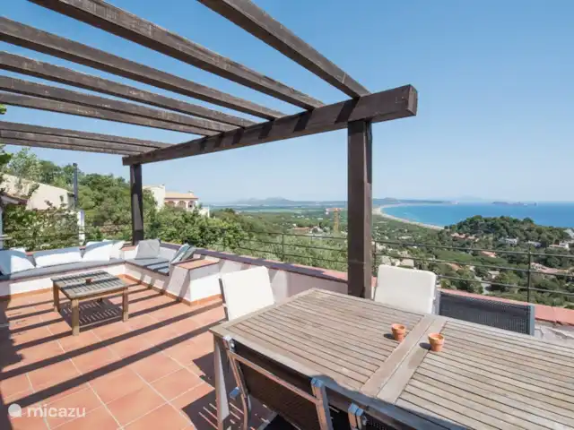 villa huren in Spanje, Costa Brava, Begur – Villa Ella - Begur Terras met uitzicht.