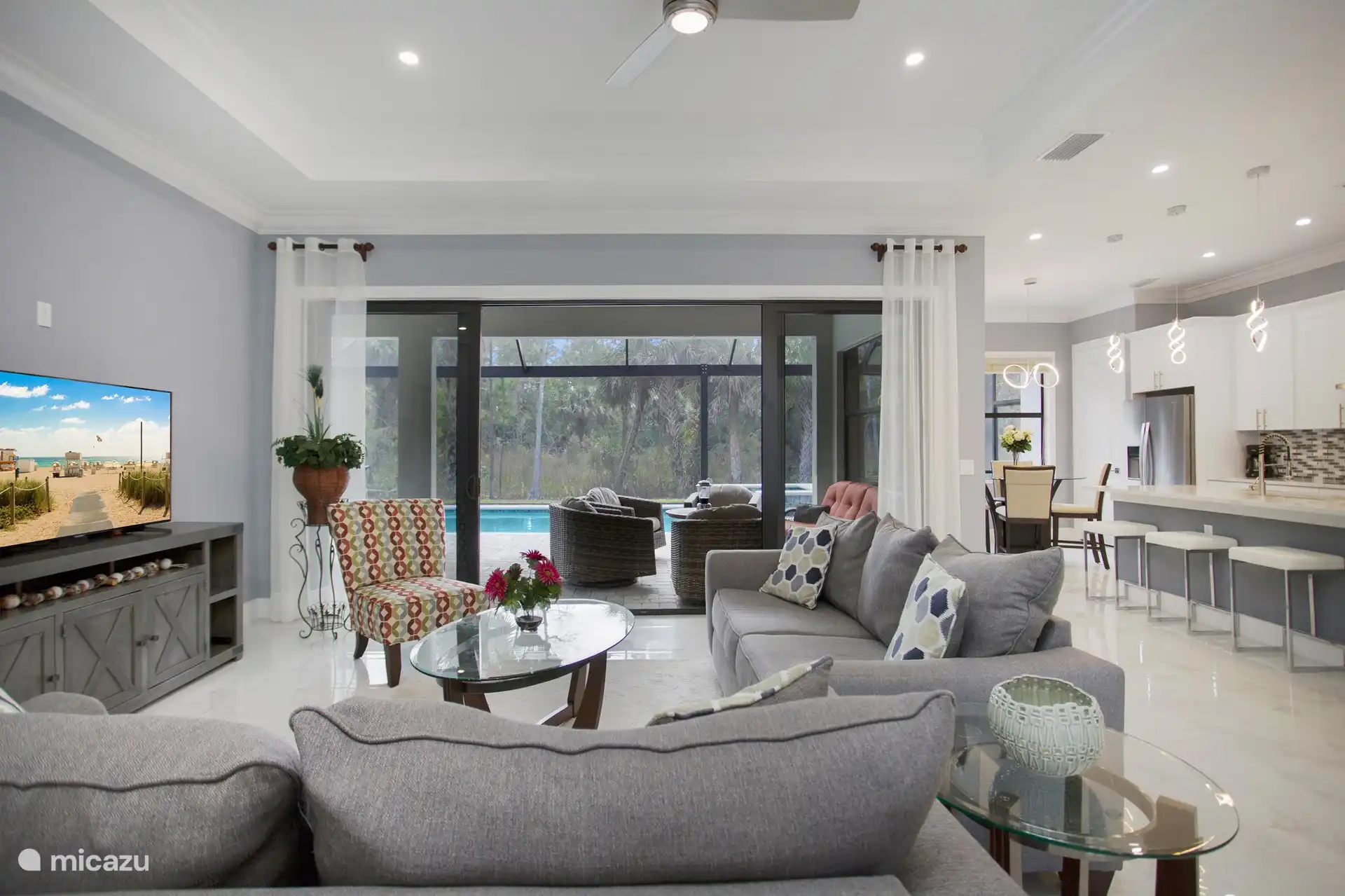 Blick aus dem Wohnzimmer