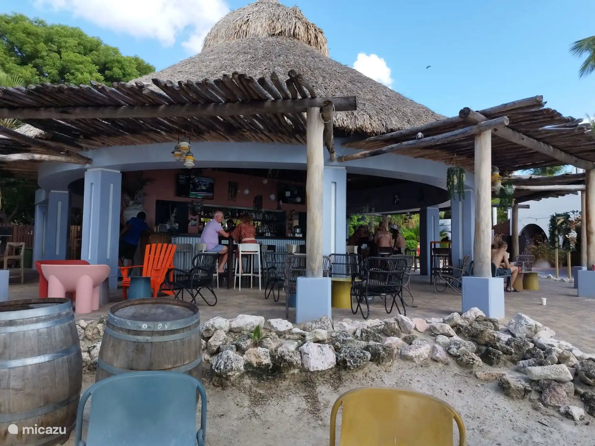Blue Bay beach bar.