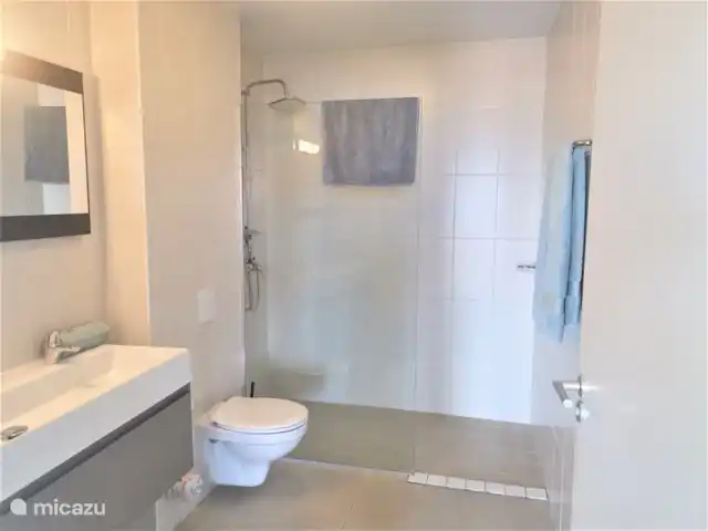 Blue Bay Zeezicht Appartement huren in Curaçao, Curacao-Midden, Blue Bay - appartement Badkamer met regendouche