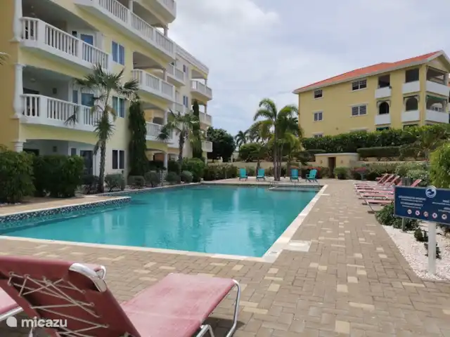 Blue Bay Zeezicht Appartement huren in Curaçao, Curacao-Midden, Blue Bay - appartement zwembad met ligbedden