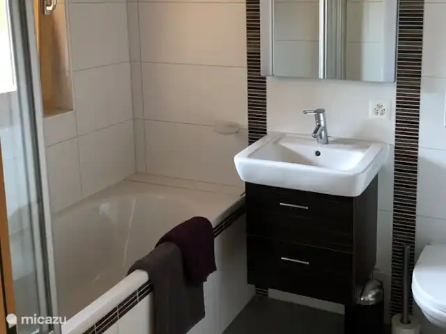 Le Charme - 250 metros de las pistas en Suiza, Valais, Morgins - apartamento baño accesible dormitorio 1