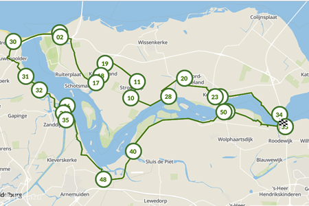 Cycling routes near Kamperland