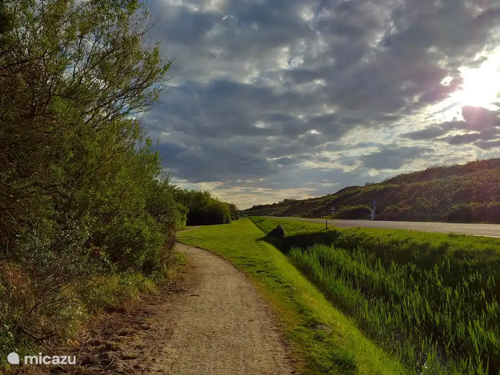 Wanderweg am äußeren Rand des Ferienparks