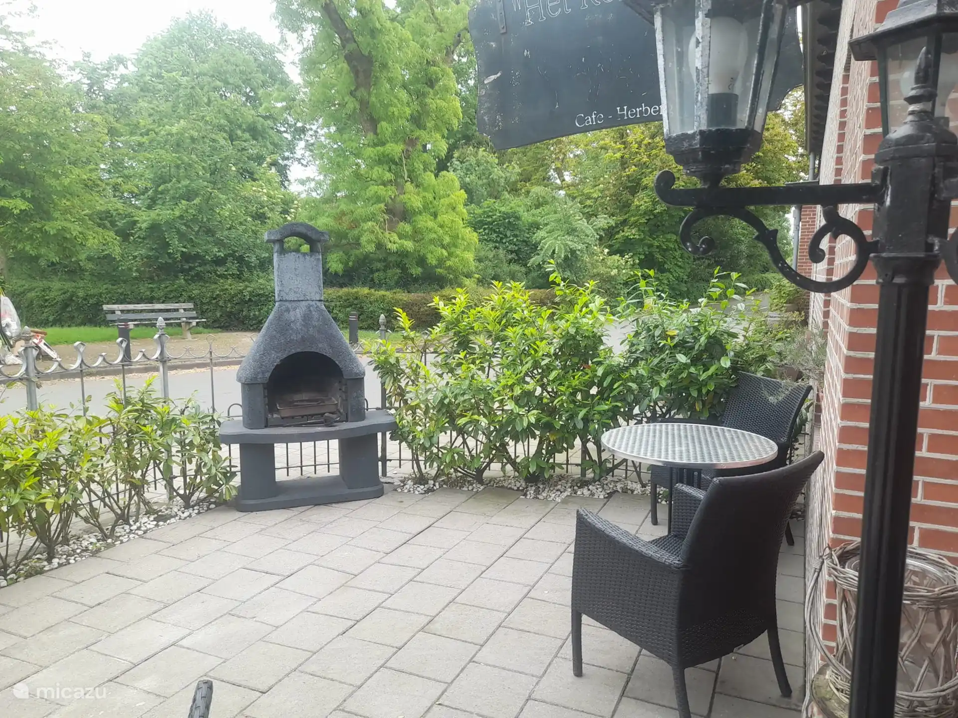 Terraza con barbacoa