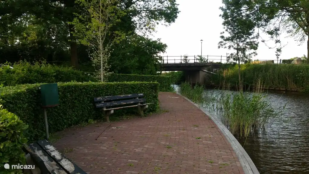 río detrás de la cochera