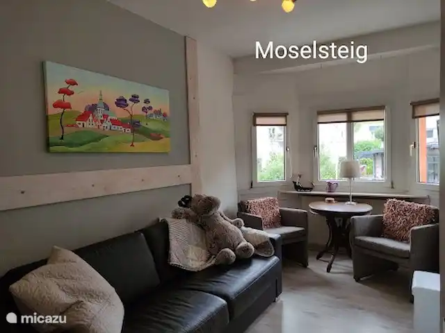 Wandelen, Duitsland, Moezel, Enkirch, appartement Moselglück - appartement Moselsteig Zitkamer