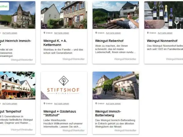 Wandelen, Duitsland, Moezel, Enkirch, appartement Moselglück - appartement Moselsteig Een kleine selectie van een aantal Winzers/ wijnmakers in Enkirch