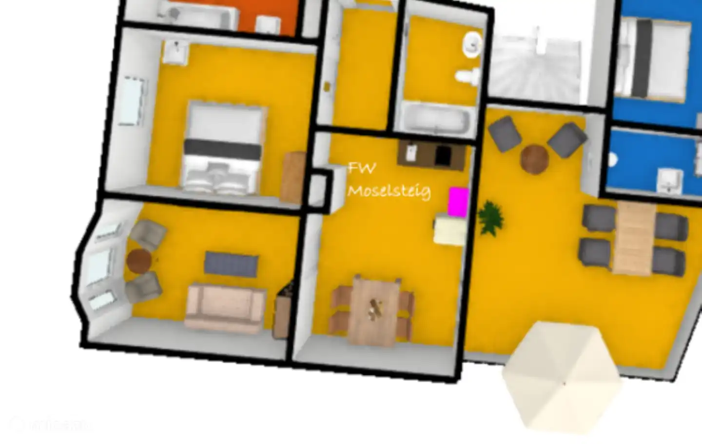 Mapa de Moselsteig (amarillo)