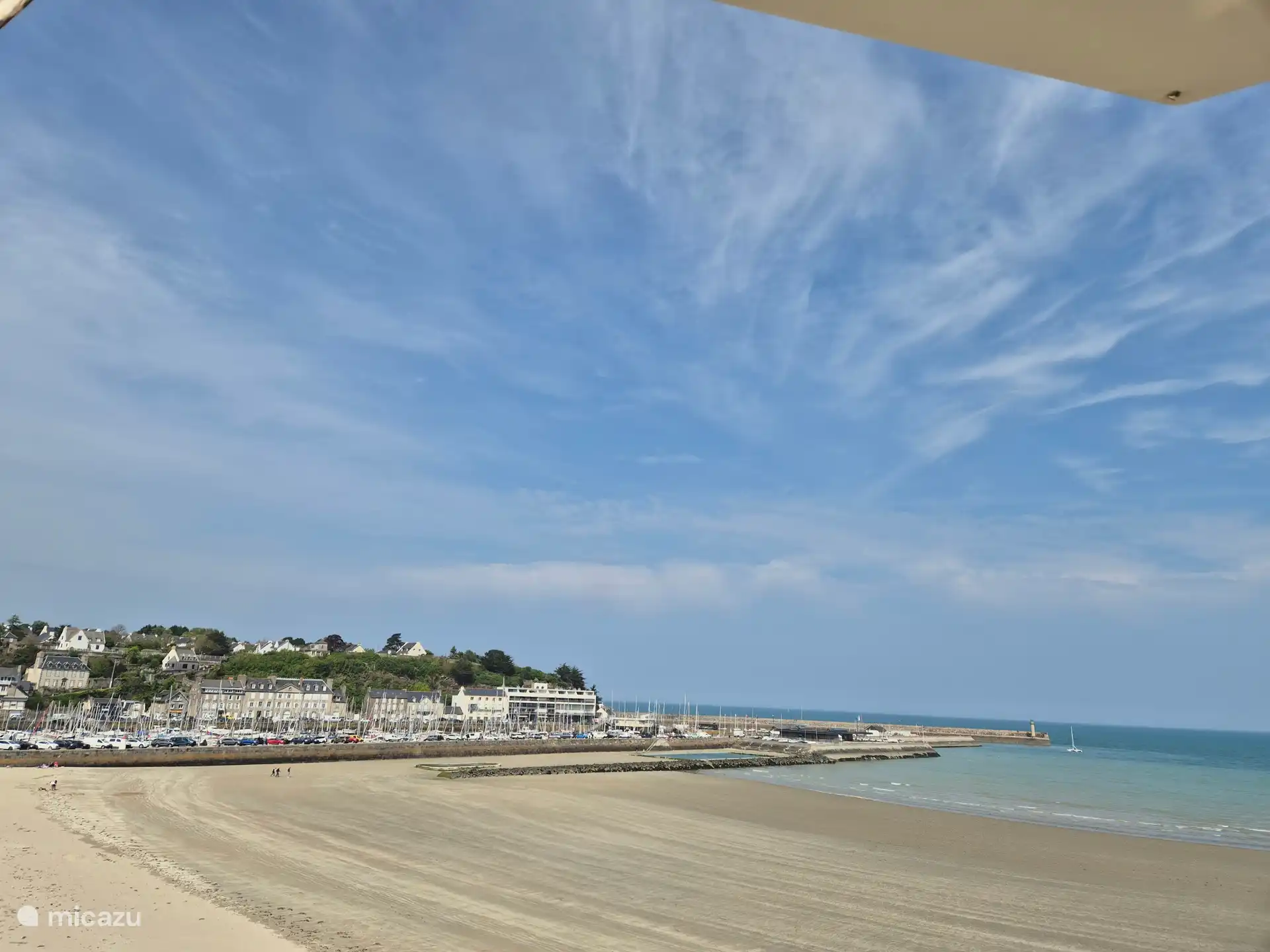 View over the 2 ports of Binic.