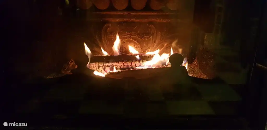 A lovely warm fire for a comfortable feeling.