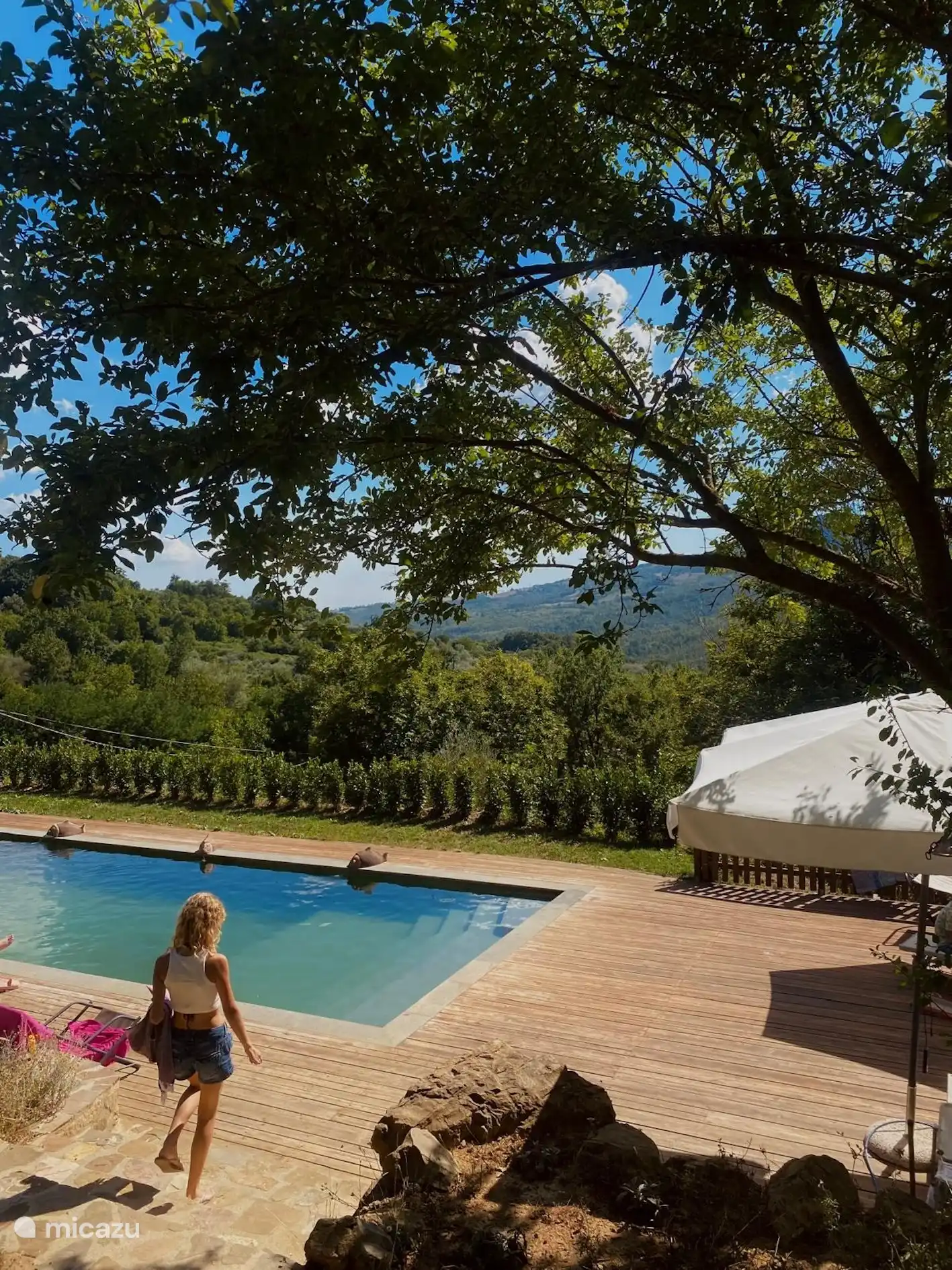 The swimming pool without chlorine or salt