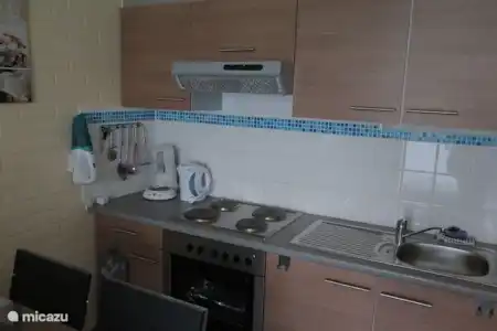 Vakantiehuis België, Belgische Kust, Bredene appartement Derby 2 keuken
