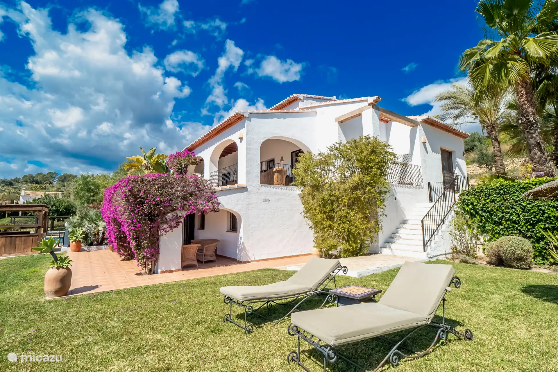 Seitenansicht des Hauses