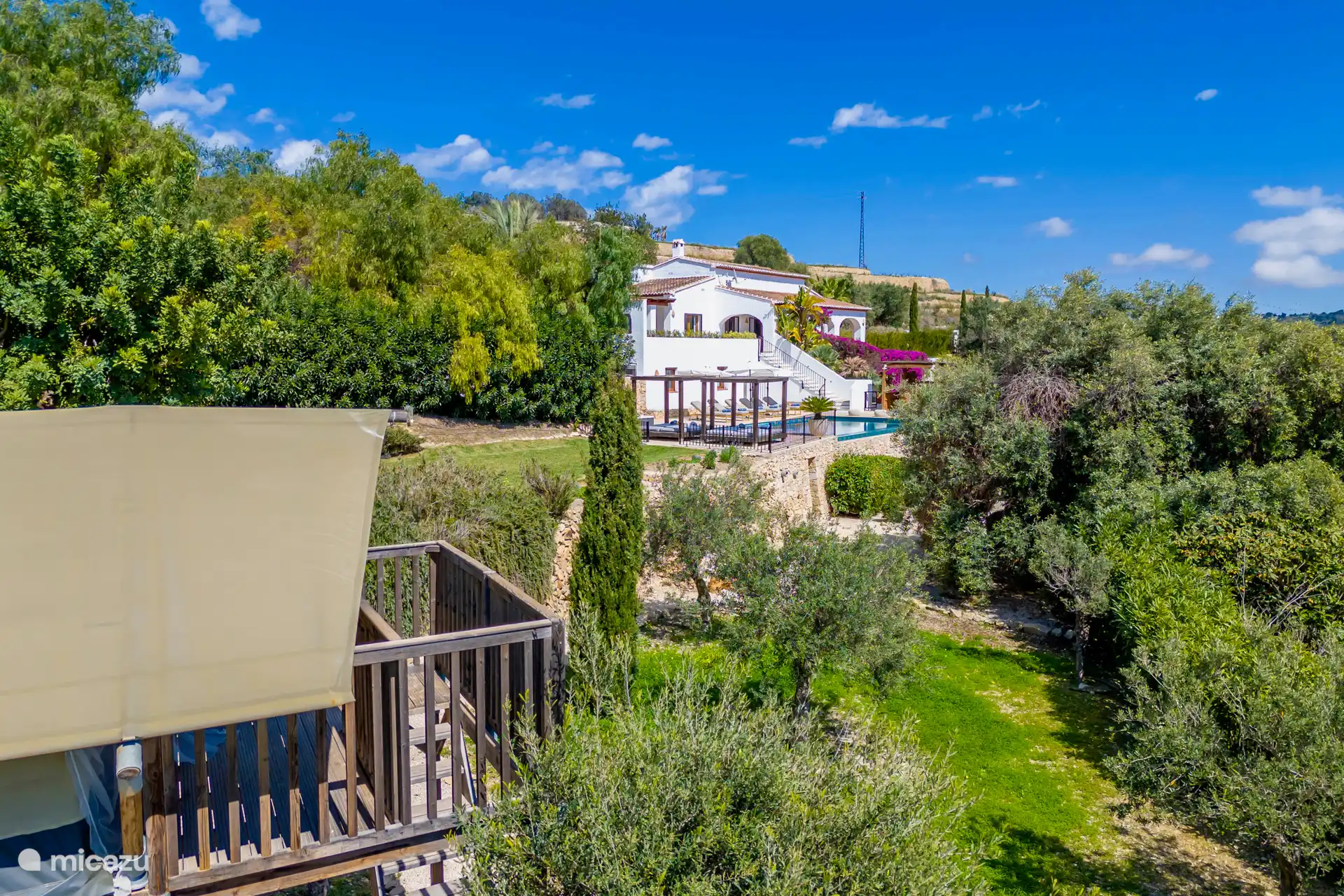 Uitzicht vanaf boomhut