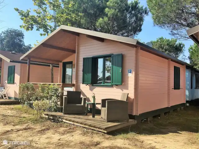 blokhut / lodge huren in Italië, Toscane, Viareggio – Chalet Toscane Italië Terras met lounge