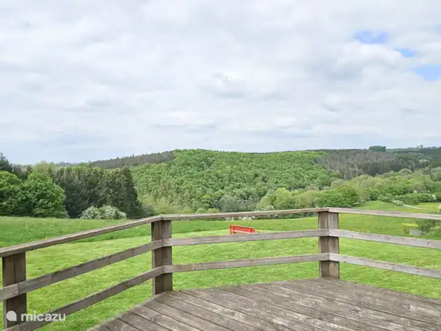 Ardennes Grande terrasse WIFI Vue | Belgique, Ardennes, Villers-Sainte-Gertrude - maison de vacances Vue depuis la terrasse spacieuse