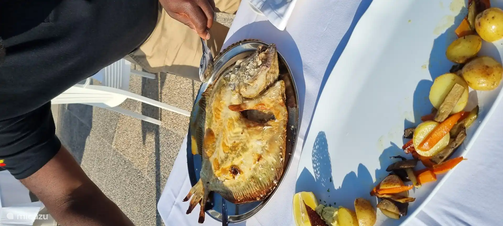 Lekker visje gegeten
in de chiringuito van Torre De La Horadada