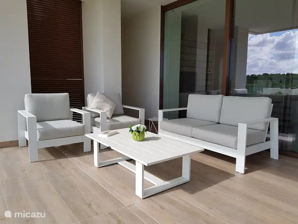 Beeld van het terras.