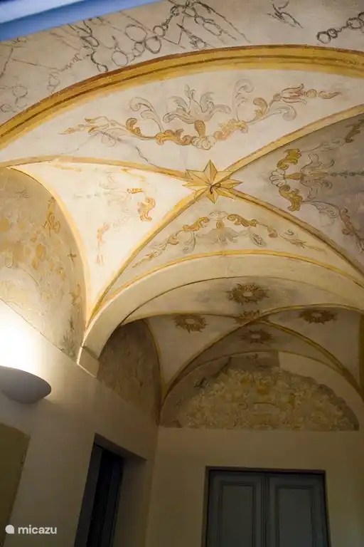 La sala con frescos de Villa Belfiore