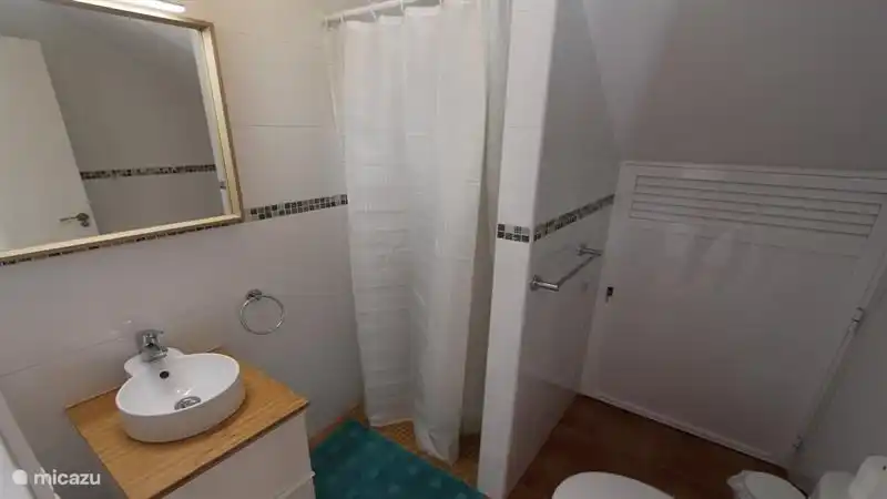 Badezimmer mit Dusche und WC im Erdgeschoss