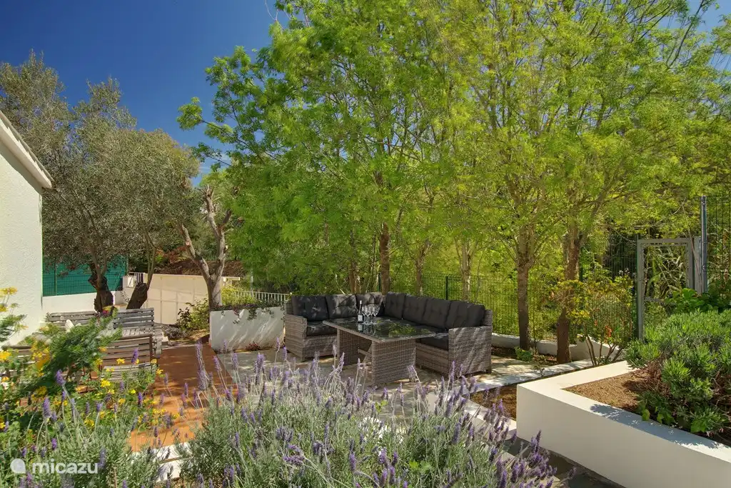 Sitting area with the last sun