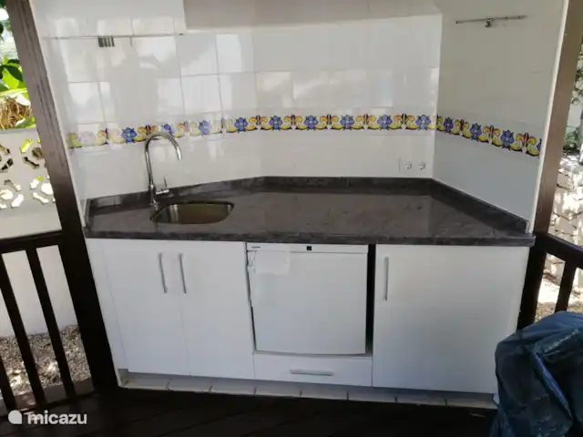 Casa Juliana | Espagne, Costa Blanca, Moraira - villa salon de thé avec grand barbecue à gaz, grande table avec ventilateur et lumière