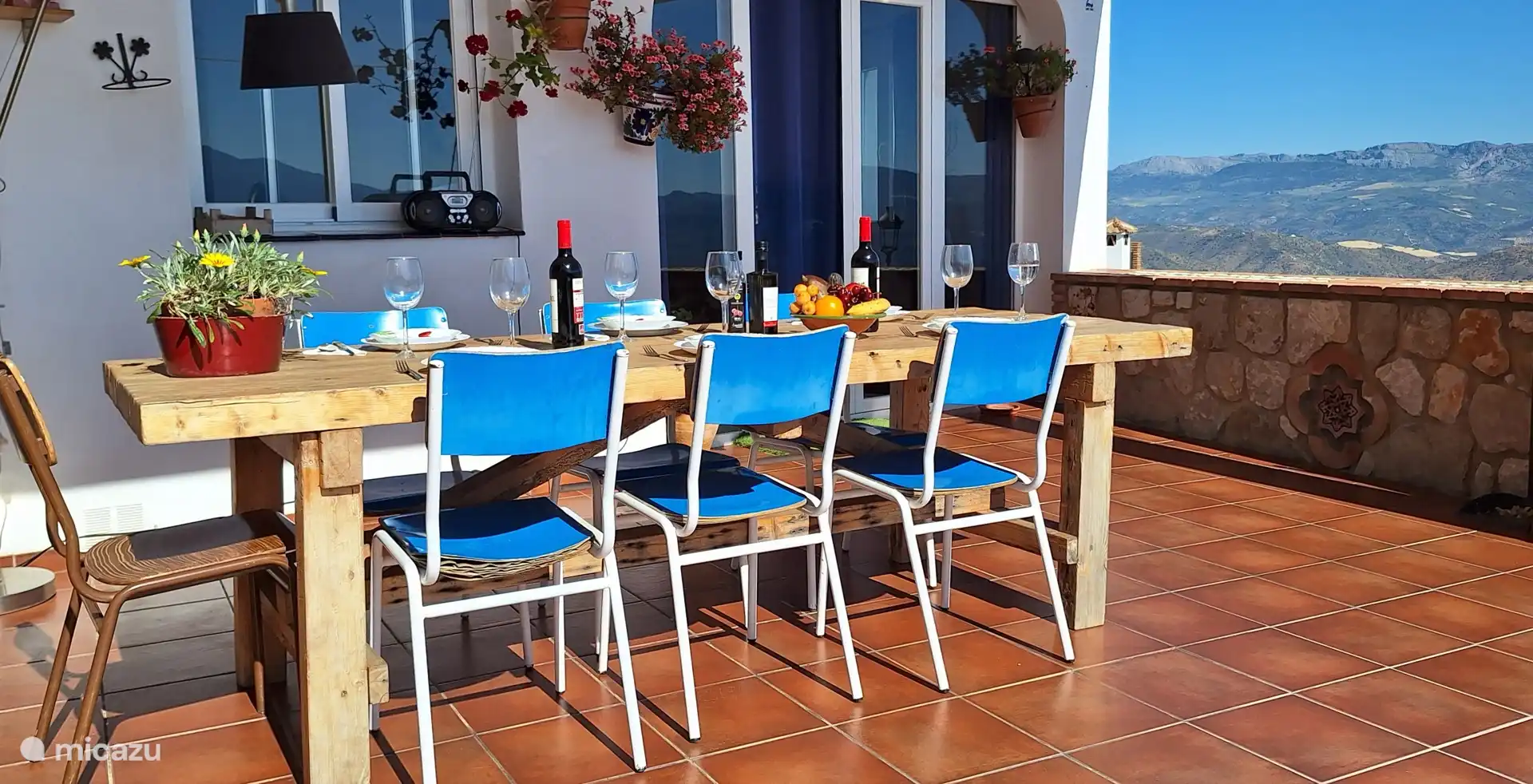 Terras met een prachtig uitzicht!