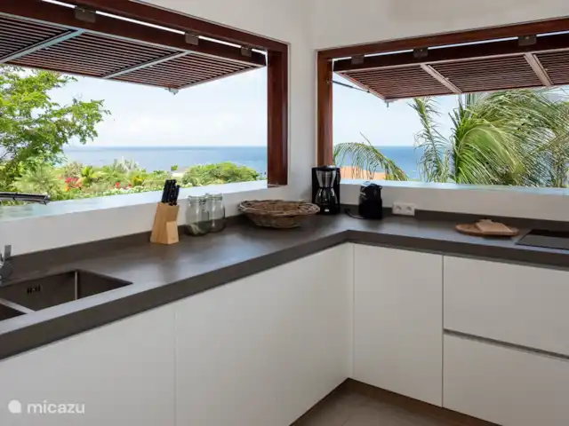 Kas Lamunchi | Curaçao, Banda Abou (ouest), Coral Estate, Rif St.Marie - villa Cuisine avec vue mer
