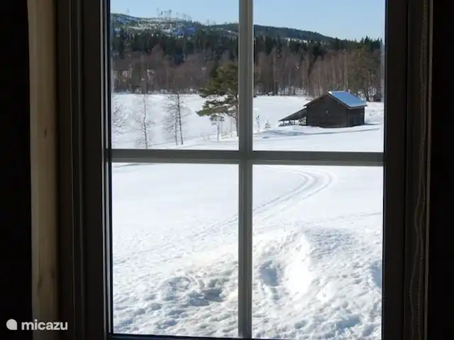 Cabane Luxueuse Avec Sauna et vue | Suède, Jämtland, Gällö - maison de vacances Vue de la chambre 2 en hiver